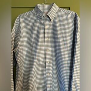 NWOT Brooks Brothers Blue and White No Iron Button Down Shirt